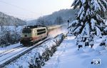103 134 rauscht durch die Winterlandschaft bei Bretten-Ruit. (01.1983) <i>Foto: Heiko Hamm</i>
