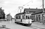 Tw 100 als Einsatzwagen am Bahnhof Mannheim-Rheinau. (27.05.1966) <i>Foto: Helmut Röth</i>