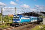 Quasi auf seiner Jungfernfahrt wurde der EC 174 von Prag nach Flensburg mit CD 193 290 im Bahnhof Rendsburg aufgenommen. (12.06.2022) <i>Foto: Thorsten Eichhorn</i>