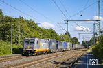 241.010 "Yoda" der schwedischen Hector Rail Danderyd mit einem KLV-Zug in Owschlag. (13.07.2022) <i>Foto: Thorsten Eichhorn</i>