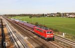 111 158 von DB-Gebrauchtzug mit DPF 1850 (Rheine - Wittlich) bei Langenfeld. Der "Säuferzug" hätte an diesem Tag besser in Köln enden sollen. (11.11.2022) <i>Foto: Joachim Bügel</i>