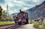 Lok 4 (Krauss, Baujahr 1909) setzt im Endbahnhof Mayrhofen um. (05.1964) <i>Foto: Gerhard Karl</i>