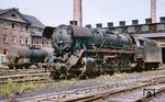 44 851 in ihrer Heimatdienststelle Bw Erfurt G. Die Lok blieb während ihrer gesamten Einsatzzeit vom 25.09.1942 bis zur Ausmusterung am 21.07.1982 ausschließlich in der RBD Erfurt beheimatet.  (14.07.1967) <i>Foto: Robin Fell</i>