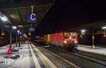 143 267 (mit 245 019) am Schienenreinigungszug RbZ 76952 (Hanau - Frankfurt West) in Hanau Hbf. (16.09.2017) <i>Foto: Marvin Christ</i>