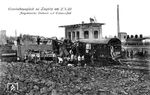 Blick auf die Unfallstelle im Bahnhof Liegnitz nach dem Zusammenstoß zwischen einem Personen- und Güterzug. (02.04.1905) <i>Foto: Alfred Jäschke </i>