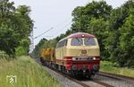 Aus Rathenow brachte 218 105 der Eisenbahn-Betriebsgesellschaft Neckar-Schwarzwald-Alb Rottweil (NeSa) den DGS 95046 nach Köln-Mülheim, aufgenommen bei Solingen-Ohligs. (06.06.2023) <i>Foto: Joachim Bügel</i>