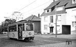 Tw 24 ("Neue Düsseldorfer", Düsseldorfer Eisenbahn-Bedarf/AEG, Baujahr 1925) auf der Linie 15 zum Friedrich-Ebert-Platz in der Elberfelder Straße in Remscheid. (21.09.1959) <i>Foto: Aad van Ooy</i>
