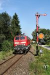 218 469 mit RE 31451 auf der sog. Ammerseebahn von Augsburg nach Weilheim (Oberbay) bei Dießen. (05.09.2005) <i>Foto: Stefan von Lossow</i>