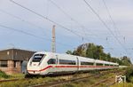 Die Umleiterzüge von der Düsseldorfer Strecke sind zum wiederholten Mal in die Verlängerung gegangen. So ist u.a. 412 221 (Tz 9221) als ICE 1158 (Berlin - Bonn) auf der Umleitungsstrecke über Hilden - Opladen am Stellwerk "If" in Immigrath unterwegs. (21.09.2023) <i>Foto: Joachim Bügel</i>
