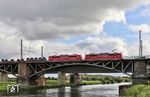Auch der "Andernacher" GAG 60715 mit 151 129 und 151 125 ließ sich auf der Ruhrbrücke in Duisburg-Kaiserberg blicken. (22.09.2023) <i>Foto: Joachim Bügel</i>