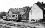 Tw 2 (Herbrandt, Baujahr 1910) mit Bw 104 in Ettlingen Stadt. (17.08.1959) <i>Foto: Aad van Ooy</i>
