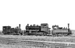 Drei Generationen Lokomotiven ließ sich Carl Bellingrodt auf diesem Bild zusammenstellen. Rechts Lok 2d der Franzburger Südbahn (Vulcan 1894, spätere 98 6001), links 11c (Vulcan 1911) der Greifswald-Grimmener Eisenbahn, in der Mitte ELNA-Lok 1141 (Hohenzollern 1928), die 1949 in 91 6280 umgezeichnet wurde. (1935) <i>Foto: DLA Darmstadt (Bellingrodt)</i>