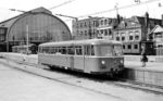 Der Oberhausener VT 95 9202 (Uerdingen, Baujahr 1952) als Sonderzug in Amsterdam CS.  (01.05.1954) <i>Foto: Collection Robin Fell</i>