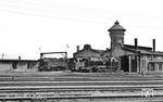 Dampflok 87 (Krupp, Baujahr 1941) und die Krupp-Neubau-Dampflok 90 (Baujahr 1952) im Bw Brühl der Köln-Bonner Eisenbahnen. (05.07.1957) <i>Foto: Aad van Ooy</i>