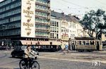 Ein Arbeitszug der KVB am Kölner Rudolfplatz. (05.09.1956) <i>Foto: Aad van Ooy</i>